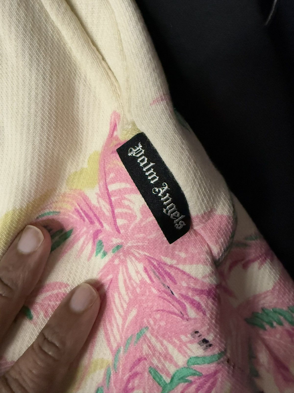Palm Angels Palm Angels Sweat Shorts Palm Trees Cream Pink Size XS Size US 30 / EU 46 - 4 Thumbnail