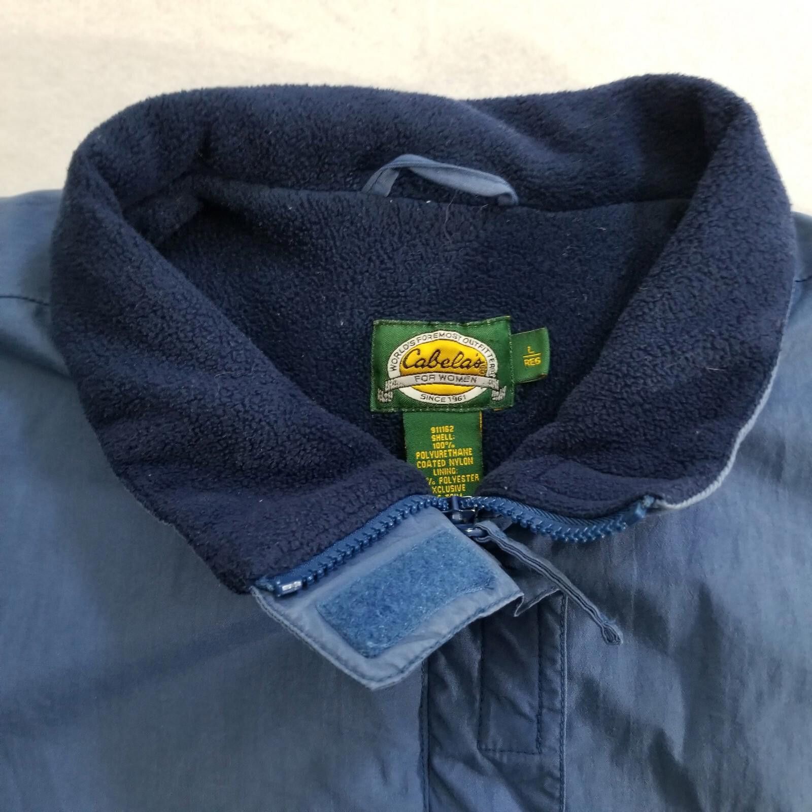 Cabelas Cabela's Women's Large Regular Blue Windbreaker Jacket Size L / US 10 / IT 46 - 12 Thumbnail