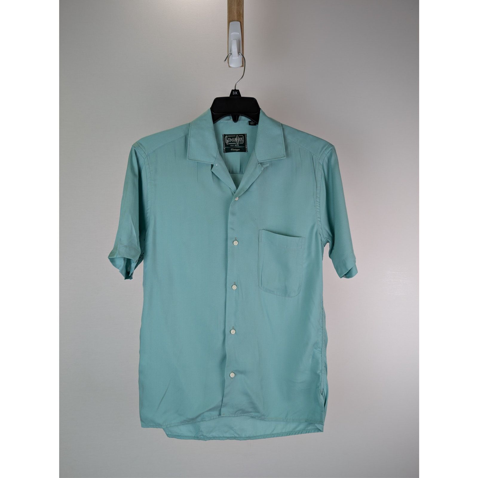 Gitman Bros. o1rshd1 CC20 Front Pocket Half Sleeve Button up Shirt Blue Size US S / EU 44-46 / 1 - 1 Thumbnail