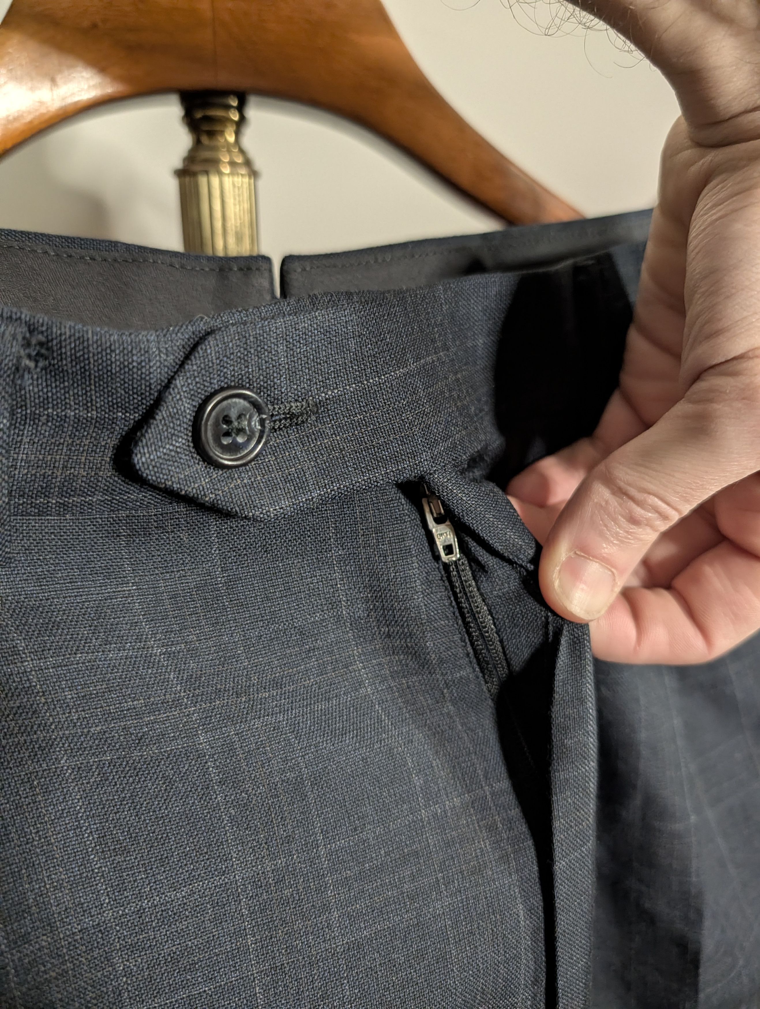 Corneliani Merino wool gray check pattern Italian dress pants sz 50 Size US 33 - 4 Thumbnail