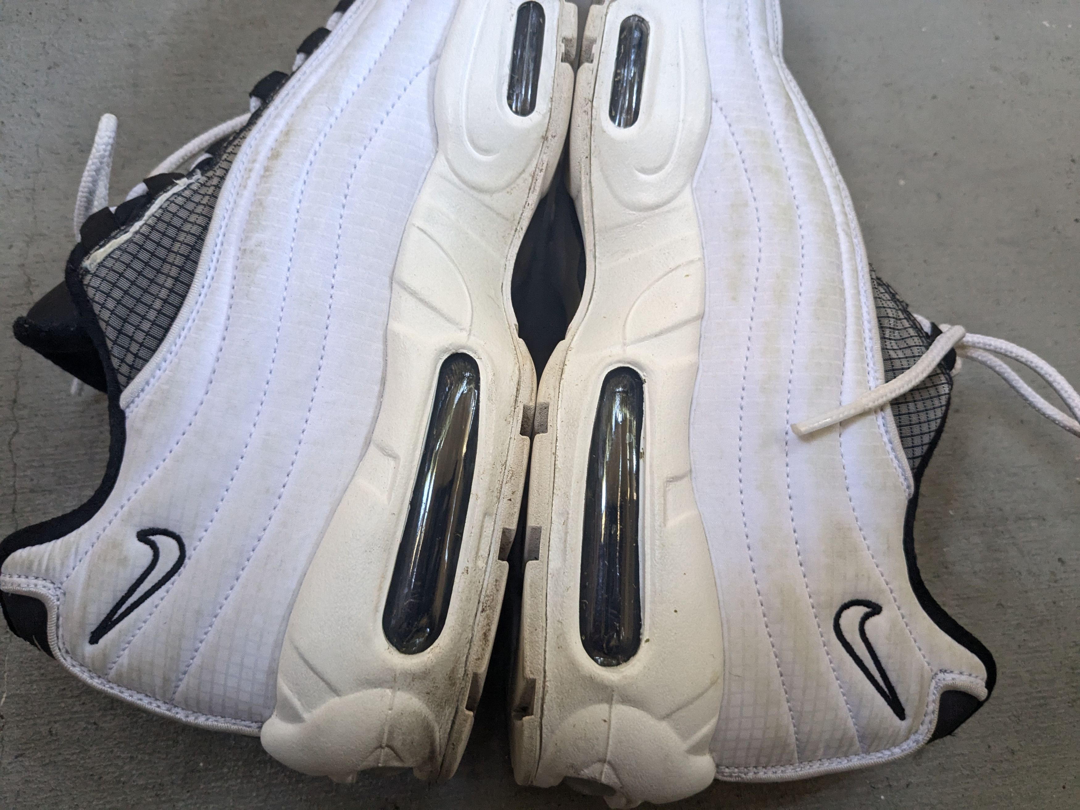 Nike NIKE Air Max 95 White Black 11.5 Nike ID DA7559-991 Size US 11.5 / EU 44-45 - 10 Thumbnail