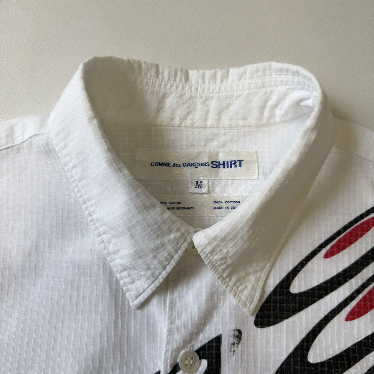 Comme des Garcons ‘Mod Target Print’ White Cotton Shirt Size US M / EU 48-50 / 2 - 4 Thumbnail