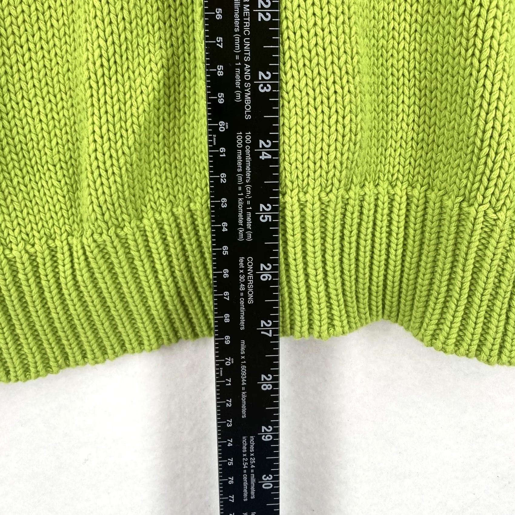 Vintage Lane Bryant Sweater Womens 18/20 Green V Neck 100% Cotton Pullover Lagenlook NWT Size XXL / US 16-18 / IT 52-54 - 7 Thumbnail