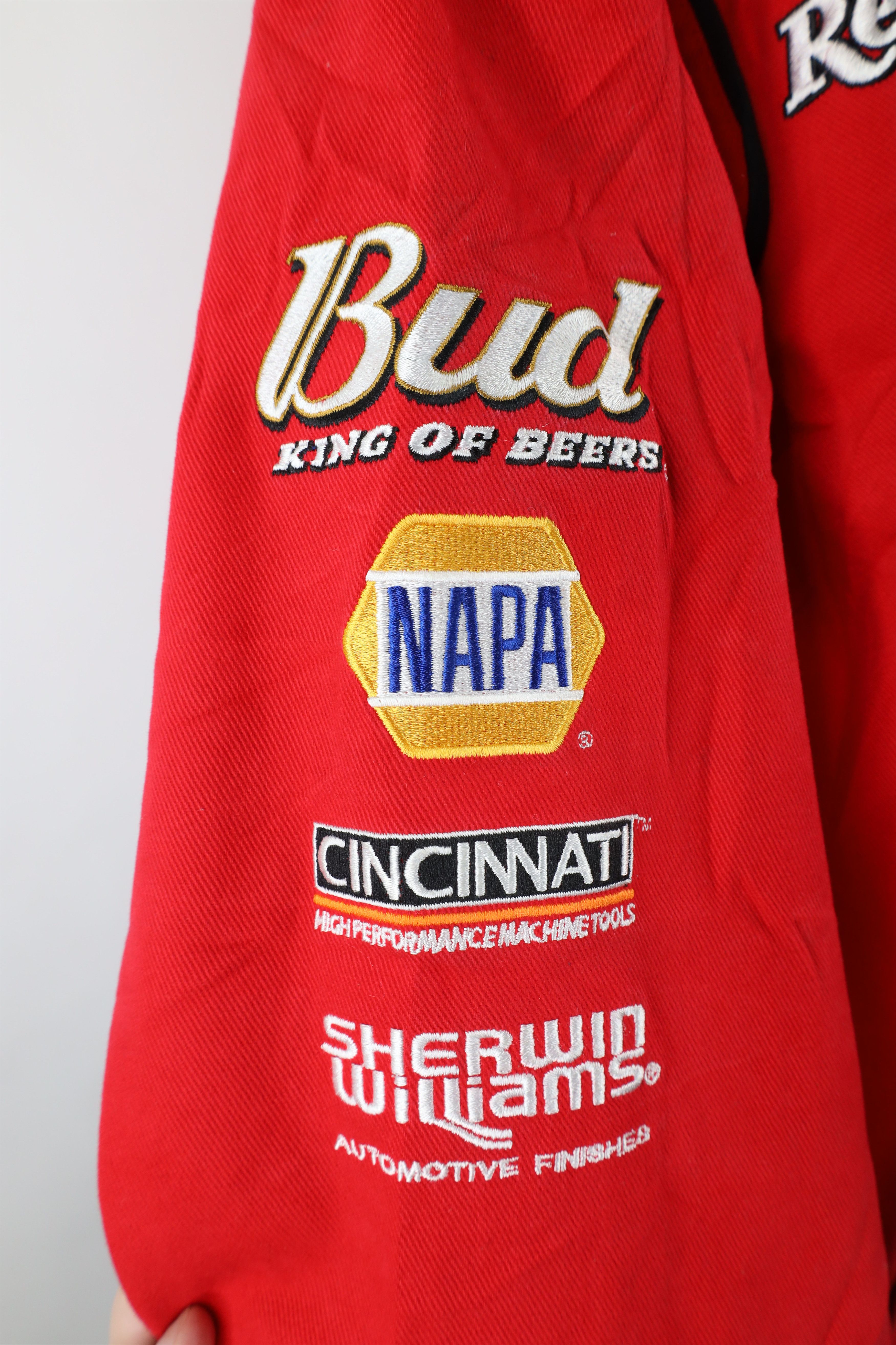 Vintage Vintage NASCAR Budweiser Dale Earnhardt Jr Pit Crew Jacket Size ONE SIZE - 9 Thumbnail