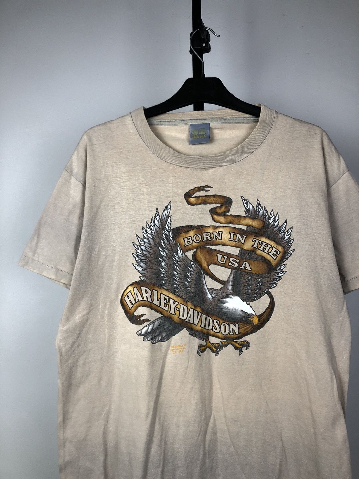 Harley Davidson Very Vintage Distressed Harley-Davidson 3D Emblem 1990 Size US M / EU 48-50 / 2 - 2 Thumbnail