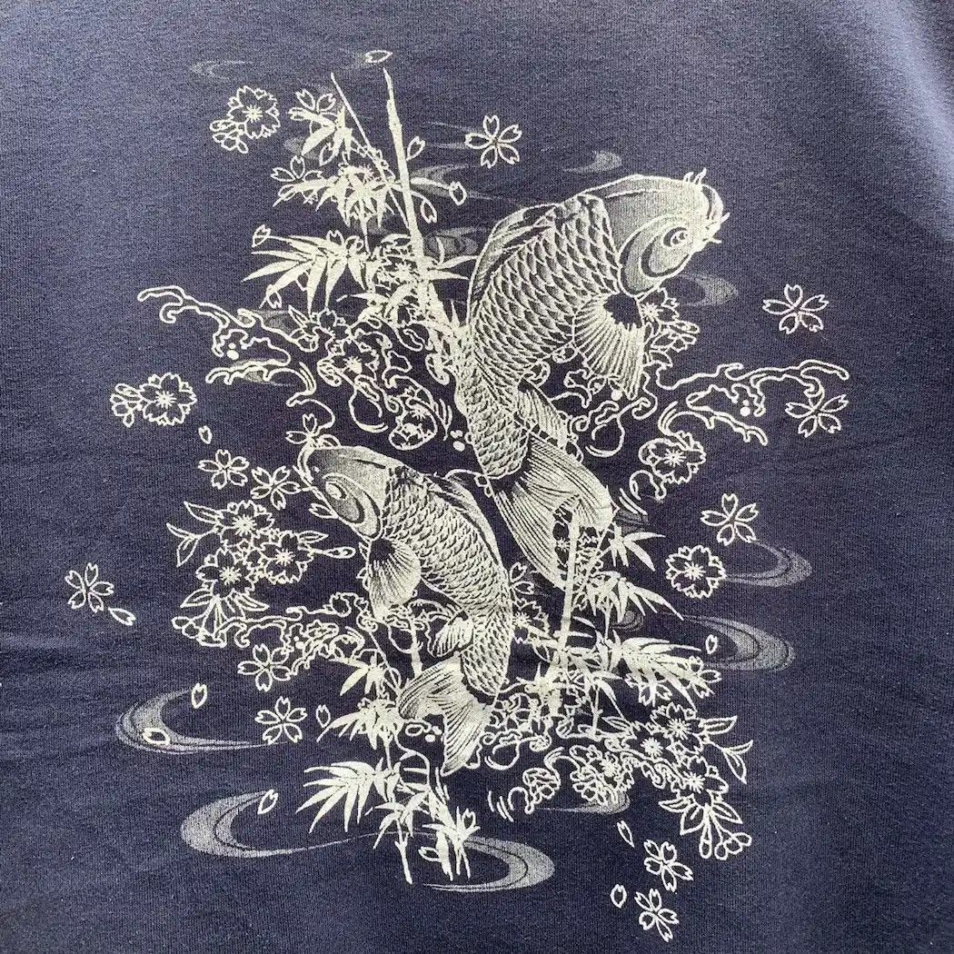 Designer × Japanese Brand × Vintage Japanese Vintage Fish Koi Crewneck Baggy Sukajan Sweater Size US XL / EU 56 / 4 - 9 Thumbnail