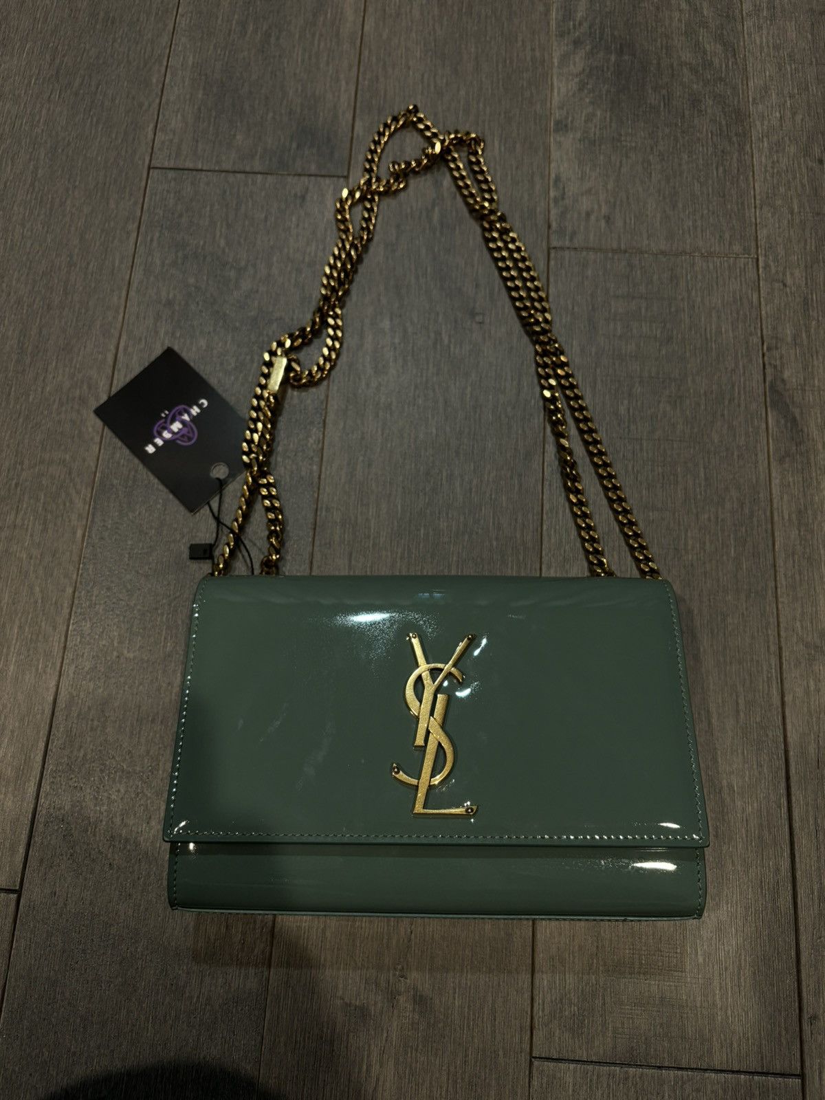 Yves Saint Laurent YSL patent leather clutch bags green Size ONE SIZE - 1 Thumbnail