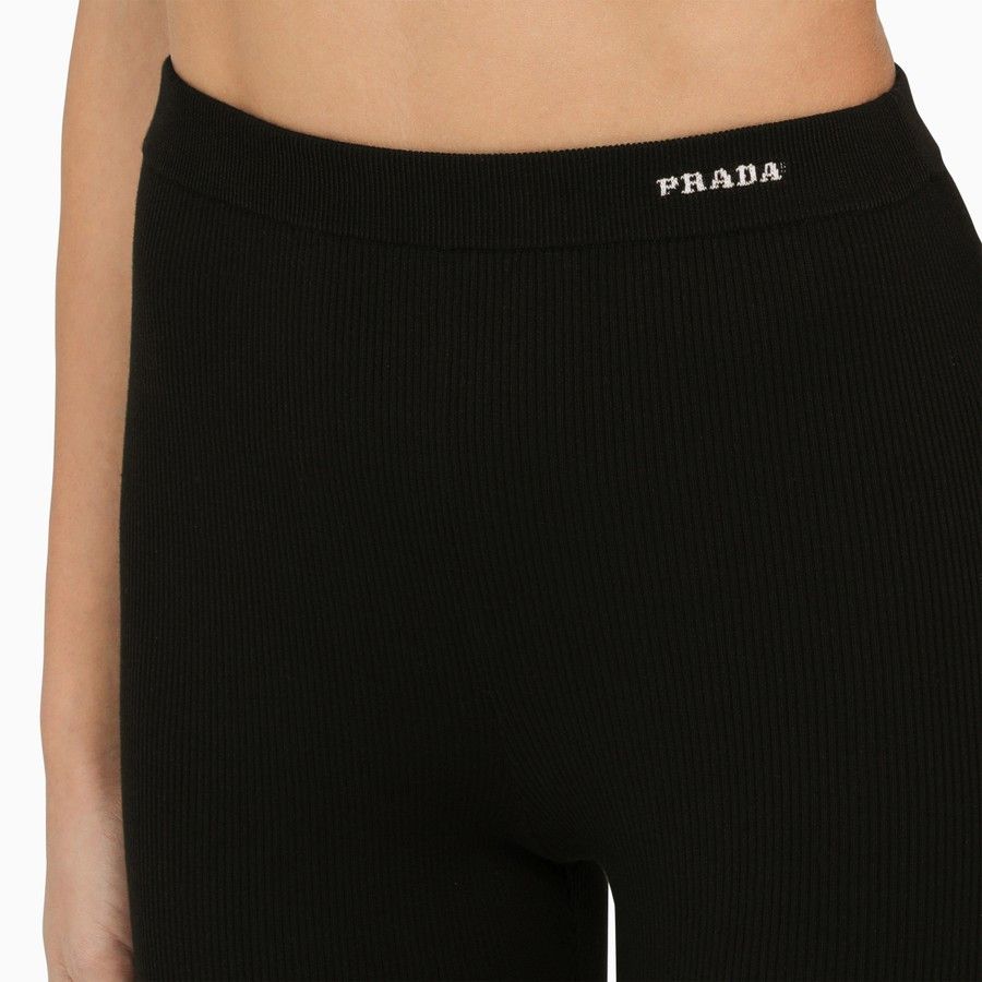 Prada o1d2blof0924 Logo Leggings in Black Size 26" / US 2 / IT 38 - 5 Thumbnail