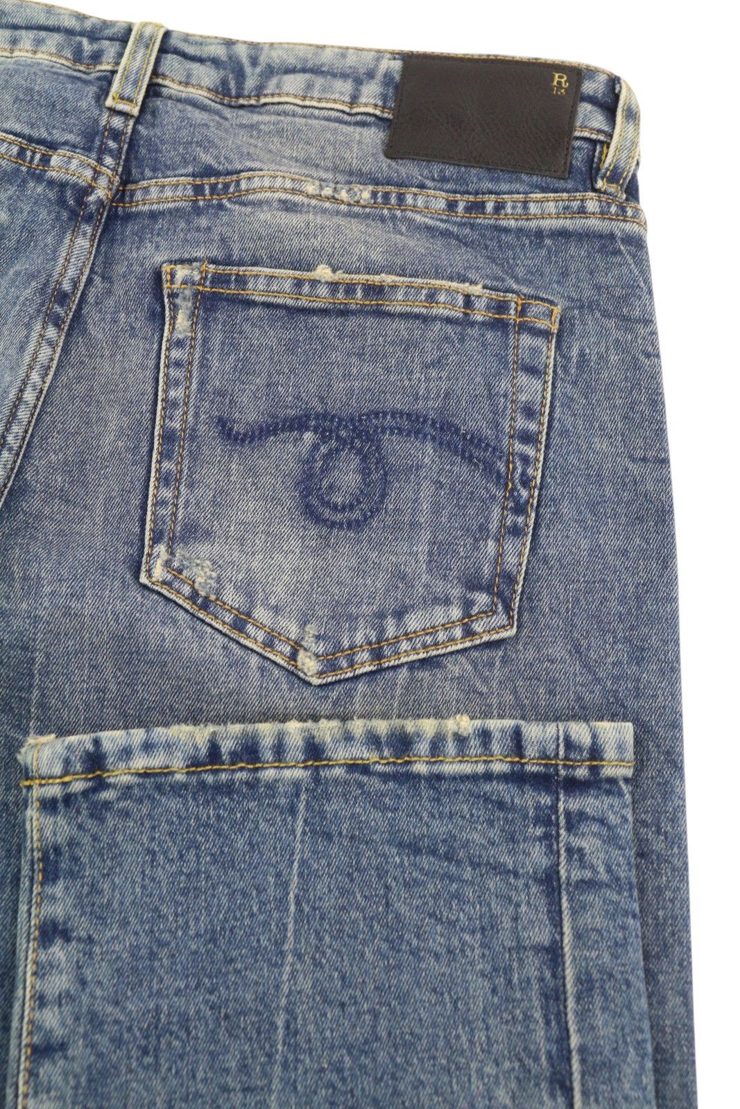 R13 BOY STRAIGHT 27 Washed Ankle Blue Kelly 84450 Size 27" / US 4 / IT 40 - 6 Thumbnail