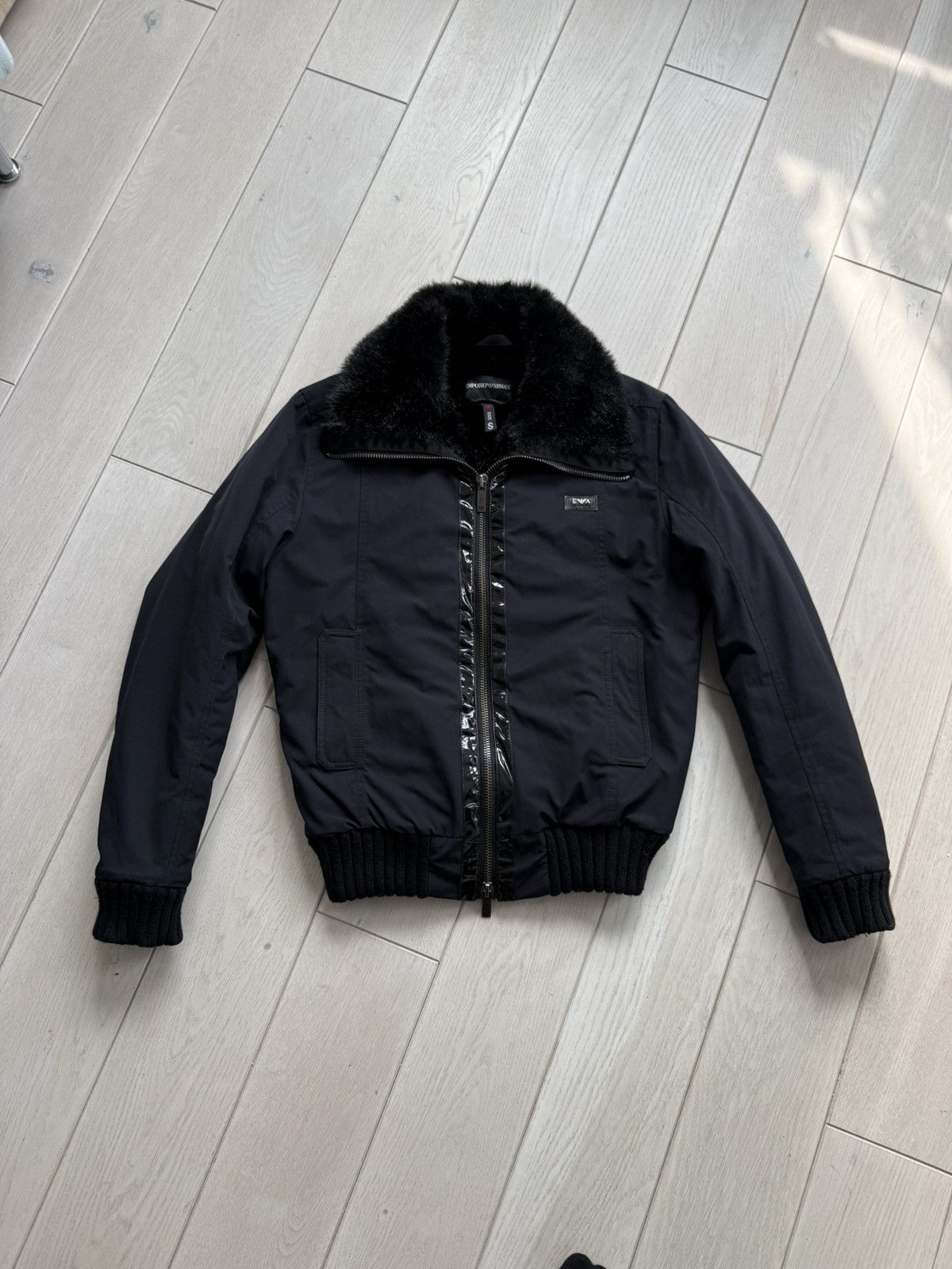Emporio Armani × Vintage Vintage Emporio Armani Bomber Jacket sheraling fur Size US S / EU 44-46 / 1 - 1 Thumbnail