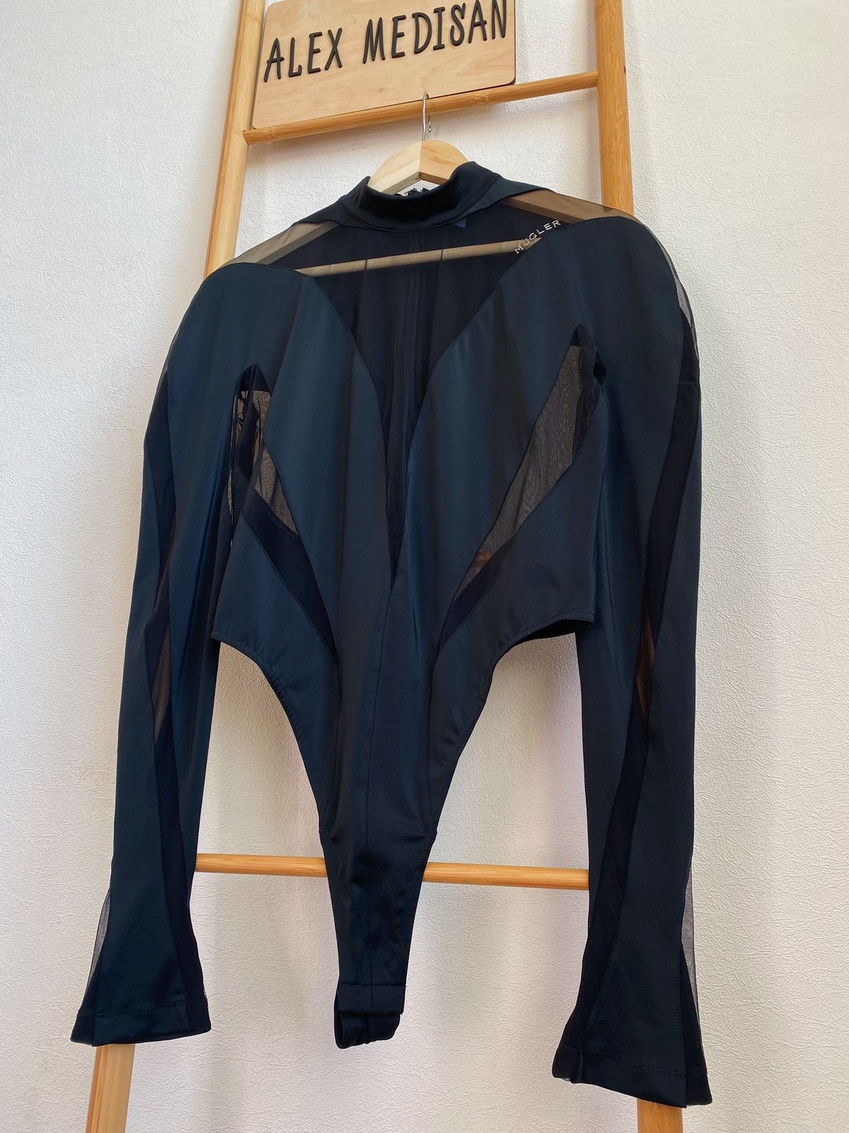 H&M × Mugler × Thierry Mugler Mugler x H&M Mesh Panelled Bodysuit Size L / US 10 / IT 46 - 12 Thumbnail