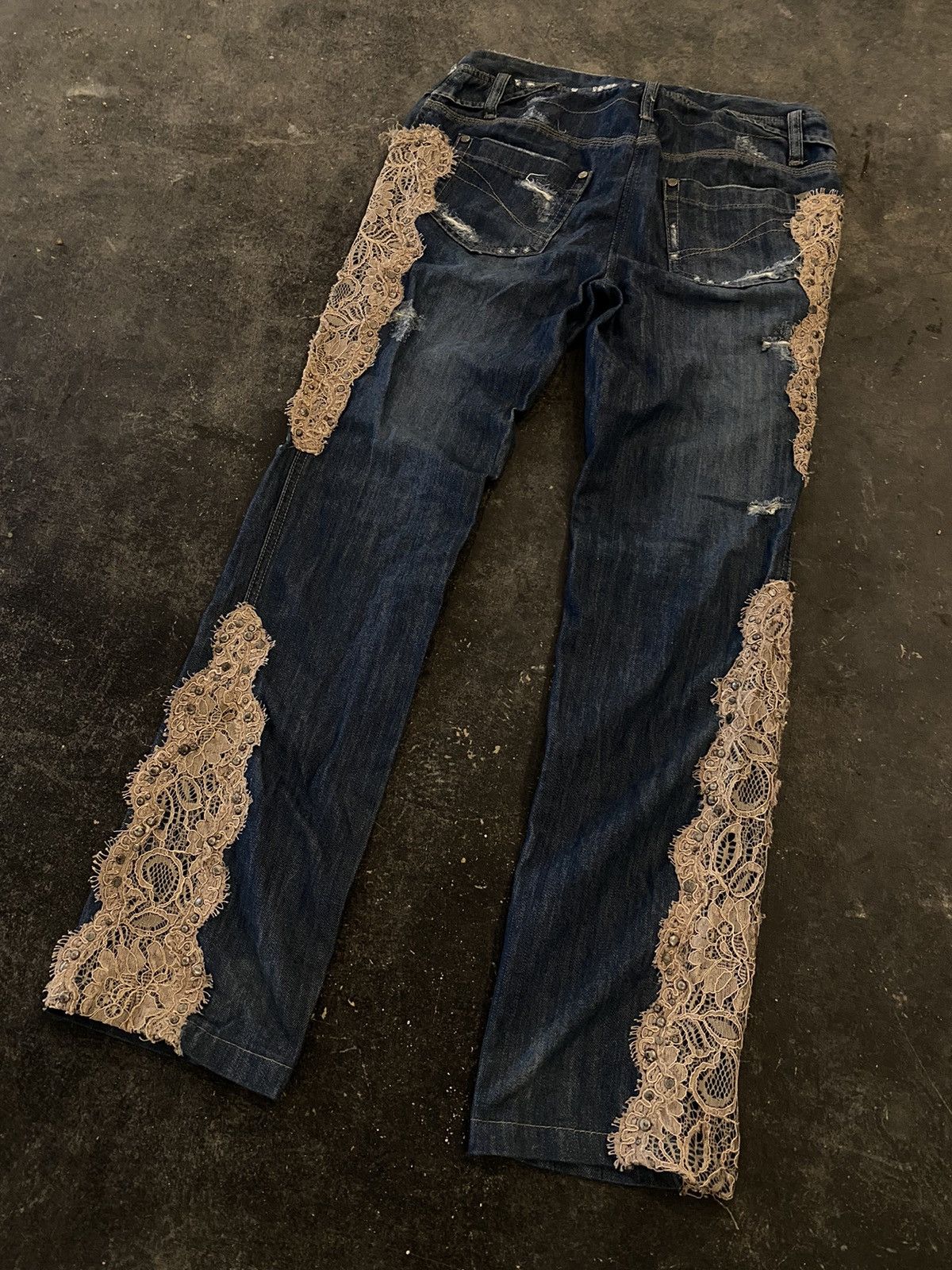 If Six Was Nine × Japanese Brand × Le Grande Bleu (L.G.B.) Cae zee Avant Garde Distressed Jeans Size 28" / US 6 / IT 42 - 3 Thumbnail