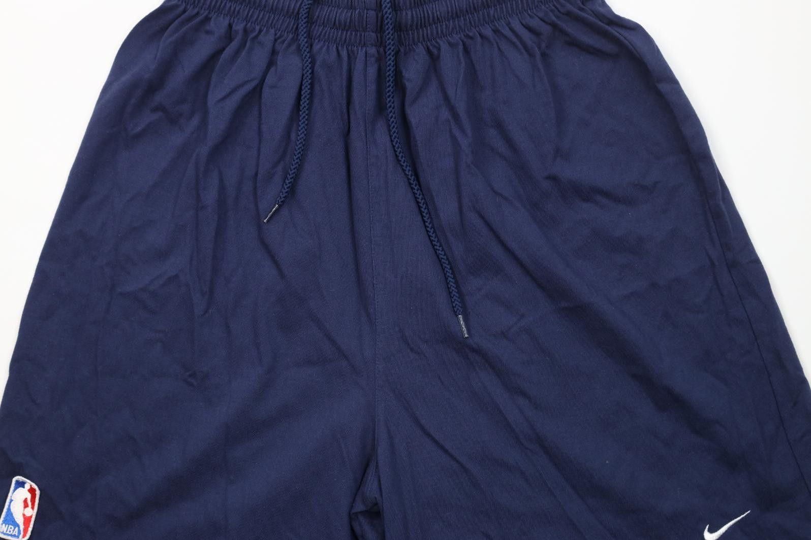 Nike Vintage 90s Y2K Nike NBA Pistons Basketball Shorts Blue Size US 30 / EU 46 - 3 Thumbnail
