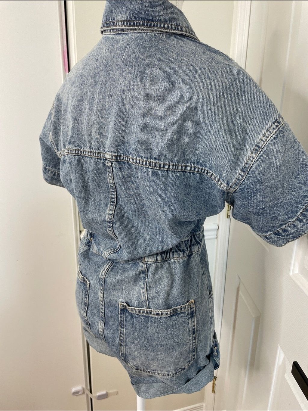 Free People NWT We The Free Marci Denim Overall Short XS Size 25" / US 0 / IT 36 - 9 Thumbnail
