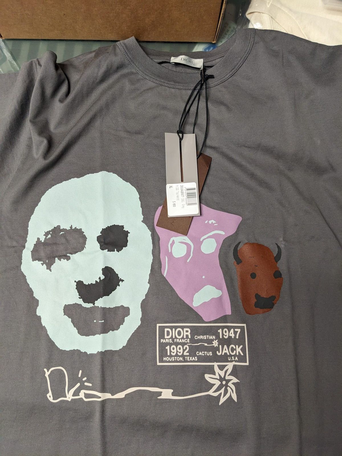 Dior CHRISTIAN DIOR CACTUS JACK OVERSIZED T-SHIRT XL GREY Size US XL / EU 56 / 4 - 8 Thumbnail