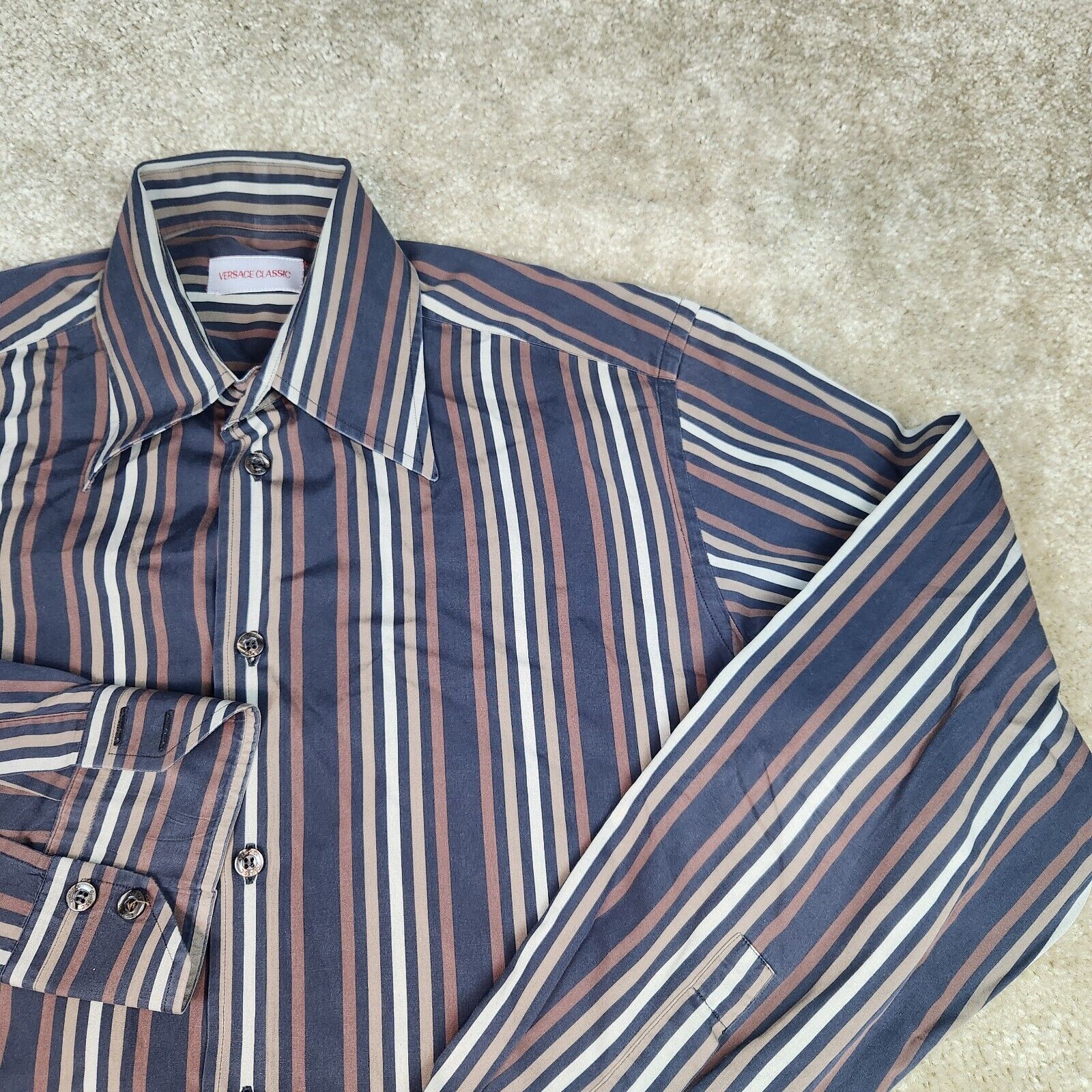 VERSACE CLASSIC LONG SLEEVE BUTTON DOWN SHIRT SIZE 15 38