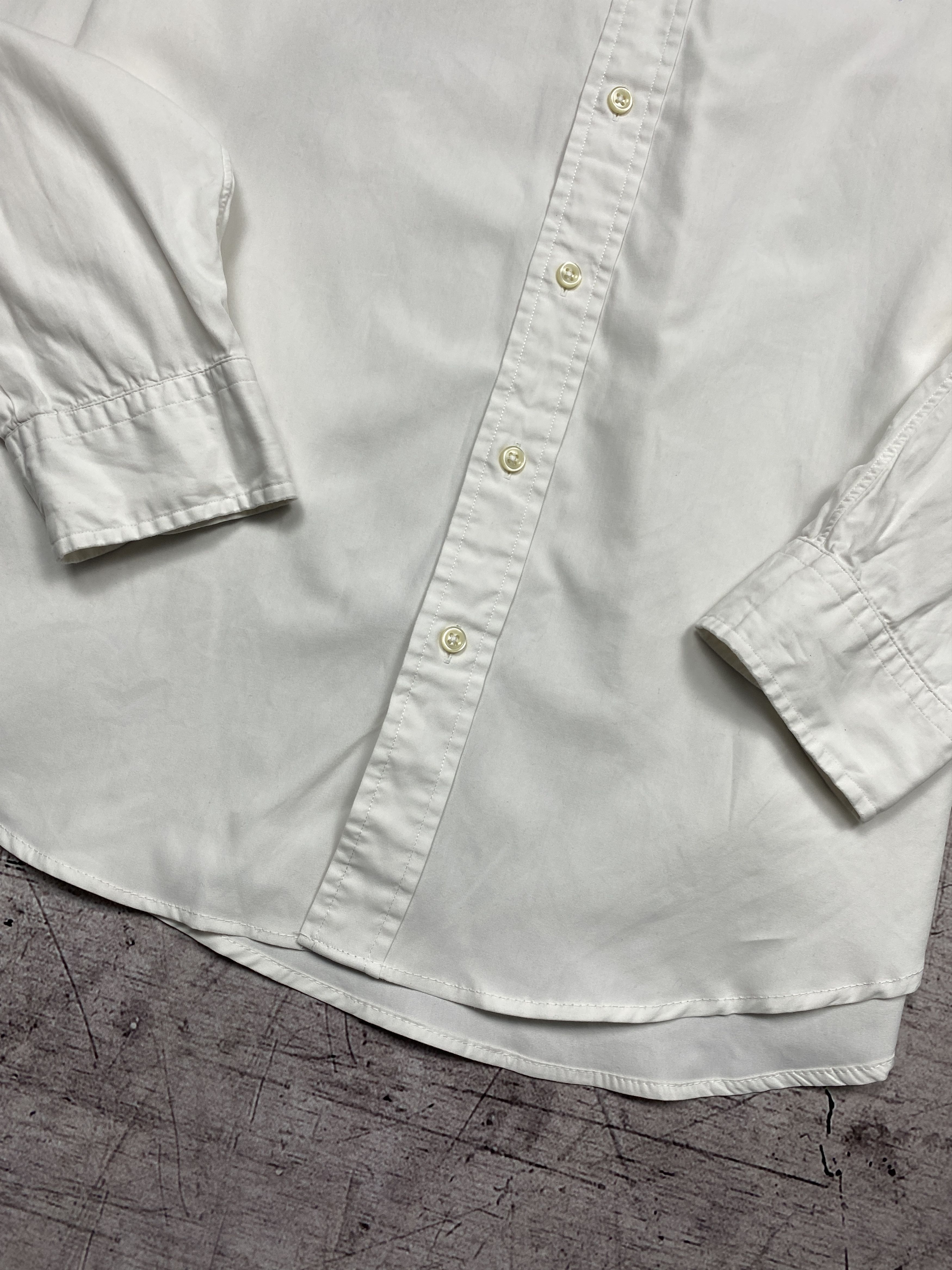 Polo Ralph Lauren × Ralph Lauren Polo Ralph Lauren Vintage Mens Long Sleeve White Shirt Size US L / EU 52-54 / 3 - 4 Thumbnail