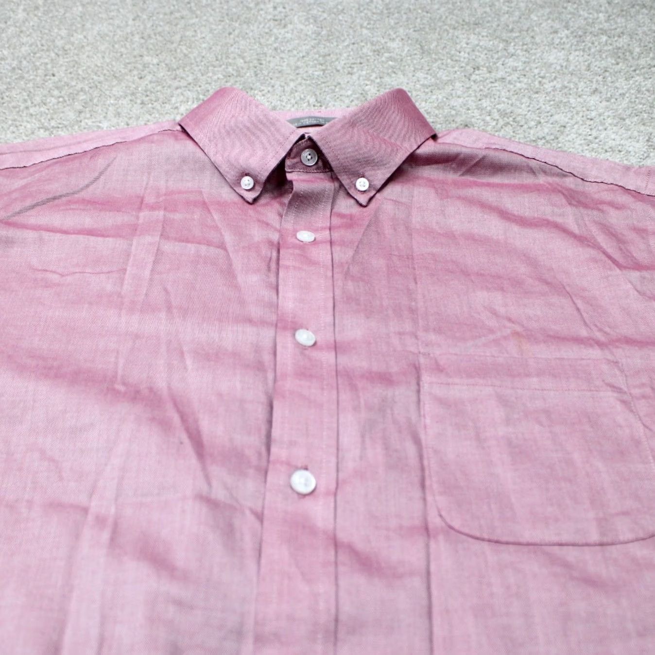 Cremieux Daniel Cremieux Shirt Mens XL Red 100% Cotton Button-Up Short Sleeve Classic Signature Collection Size US XL / EU 56 / 4 - 4 Thumbnail