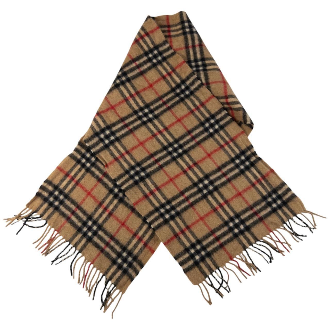 Burberry Vintage Burberry Cashmere Nova Check Tassel Scarf Size ONE SIZE - 4 Thumbnail