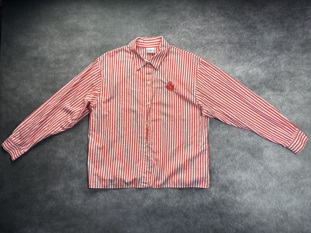 Vintage 90s Vintage Striped Shirt 80s Straight Hem Preppy Dress 80s Size US S / EU 44-46 / 1 - 12 Thumbnail