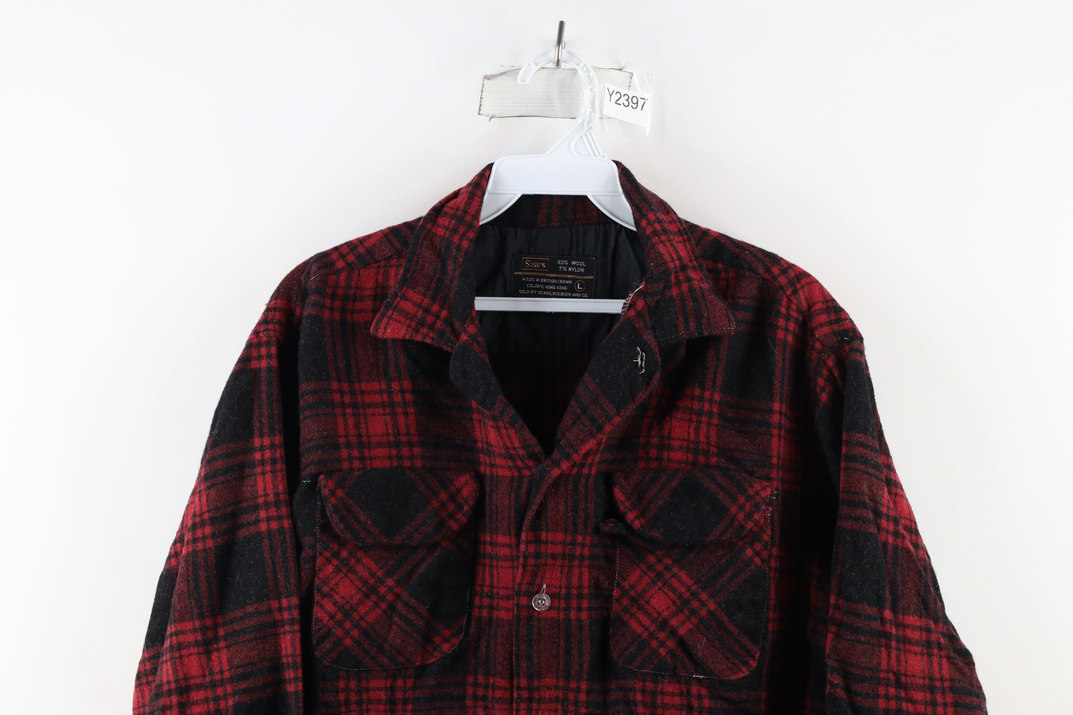 Vintage Vintage 60s 70s Double Pocket Board Button Shirt AS IS Size US L / EU 52-54 / 3 - 2 Thumbnail
