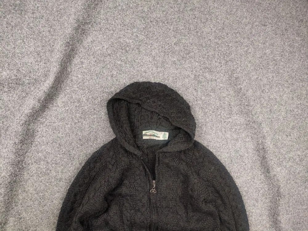 Aran Crafts Aran Crafts Vintage wool Zip Hoodie Knit Cable Gray Sweater Size S / US 4 / IT 40 - 1 Thumbnail