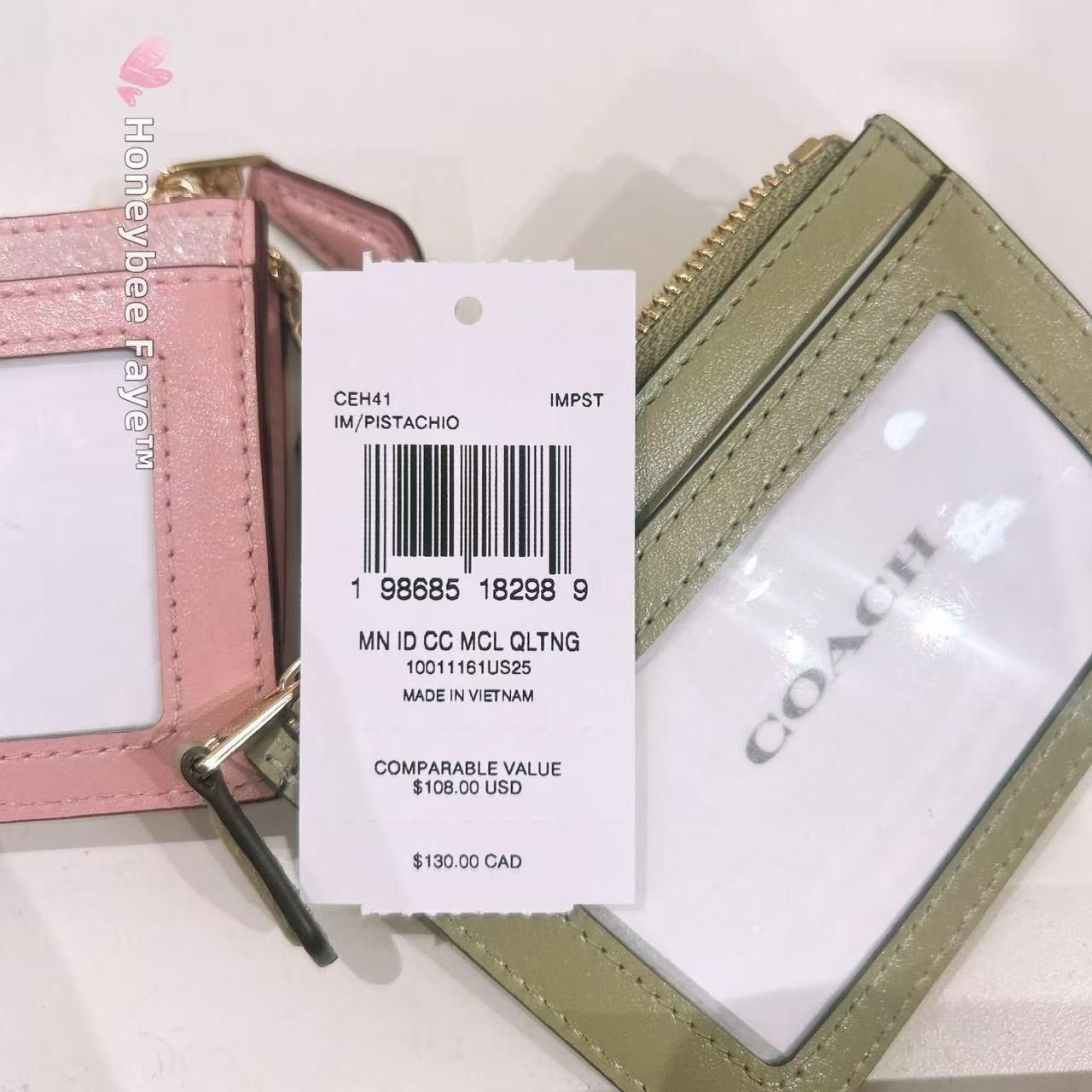 Coach Mini Skinny Id Case With Quilting CEH41 Size ONE SIZE - 4 Thumbnail