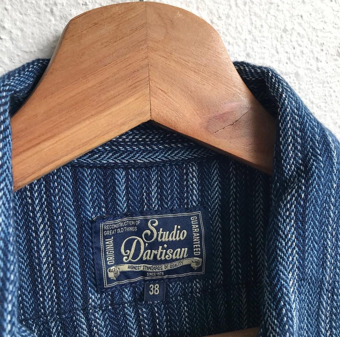 Studio D'Artisan Indigo Shijira Kasuri Shirt Size US M / EU 48-50 / 2 - 4 Thumbnail