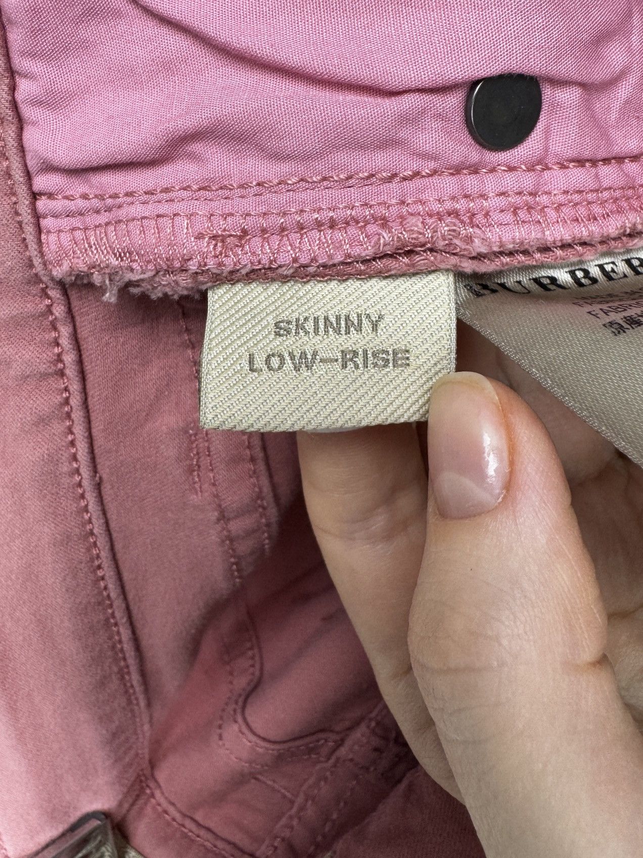 Burberry Burberry Brit Pink Skinny Low-Rise stretched jeans pants Size 28" / US 6 / IT 42 - 12 Thumbnail