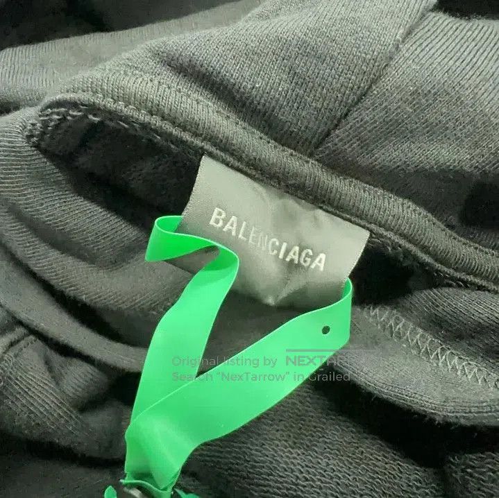 Balenciaga Balenciaga Black SS23 Logo Print Hooded Sweatshirt. Size US XS / EU 42 / 0 - 6 Thumbnail
