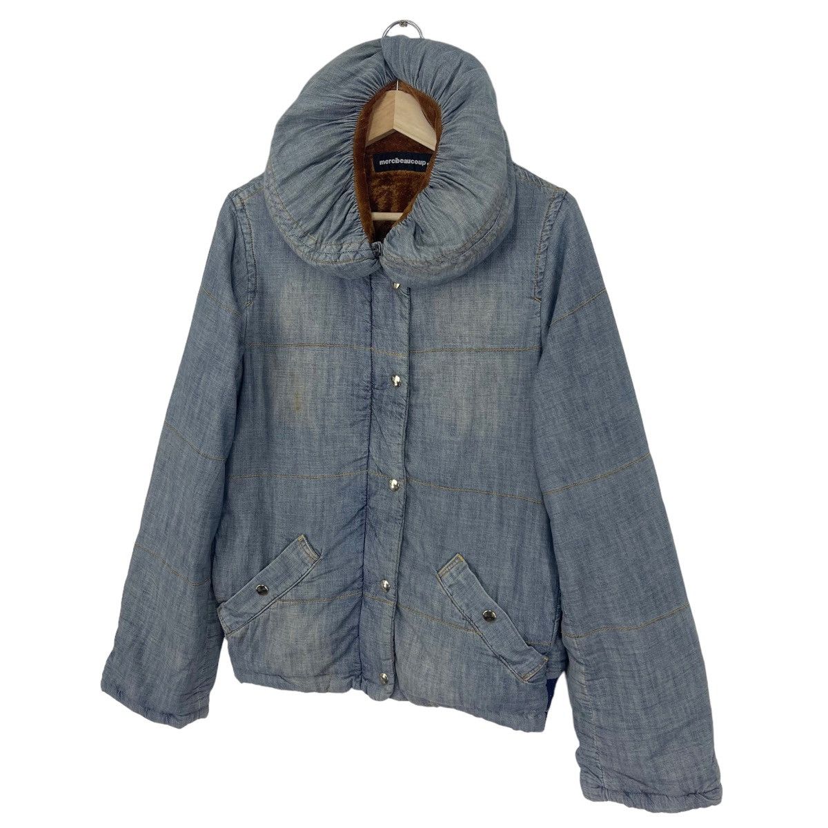 Issey Miyake × mercibeaucoup F/W O1s Pilow Neck Denim Jacket Size US M / EU 48-50 / 2 - 5 Thumbnail