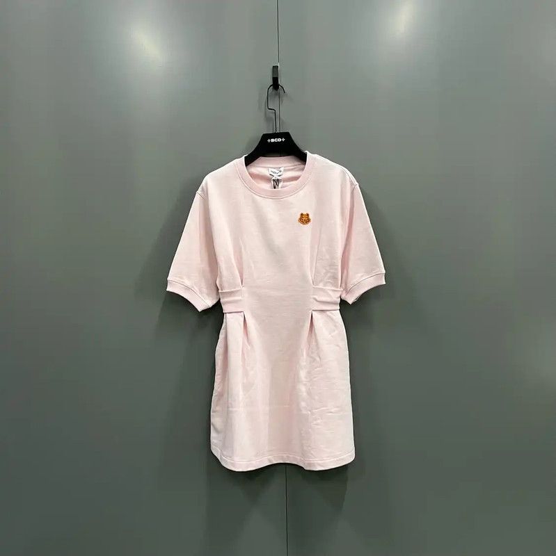 Kenzo KENZO Summer Pink Cotton Dress for Women 0089 Size M / US 6-8 / IT 42-44 - 1 Thumbnail