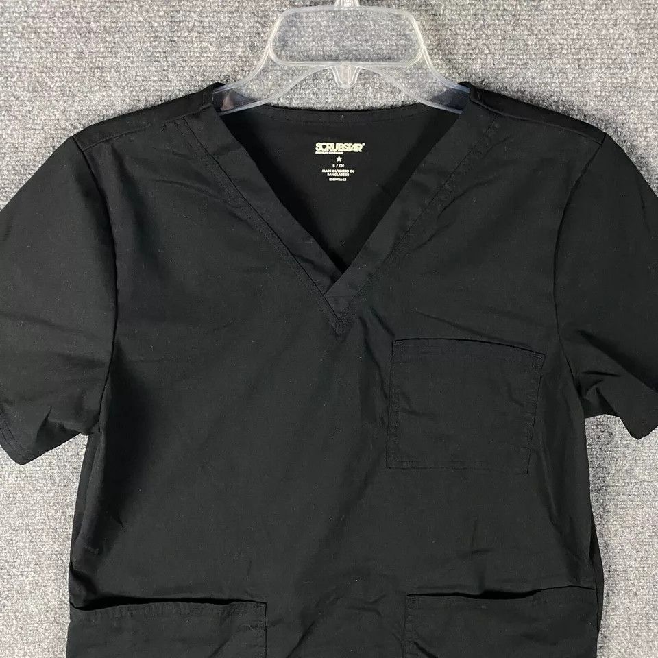 Other Scrubstar Scrubs Top Men's Small Black Workwear Polyester S Size US S / EU 44-46 / 1 - 2 Thumbnail