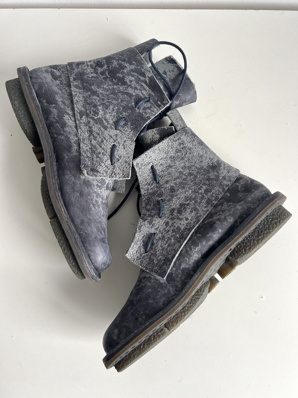 Trippen Trippen Solid Indigo Drip Leather Ankle Boots Size US 7.5 / EU 40-41 - 9 Thumbnail