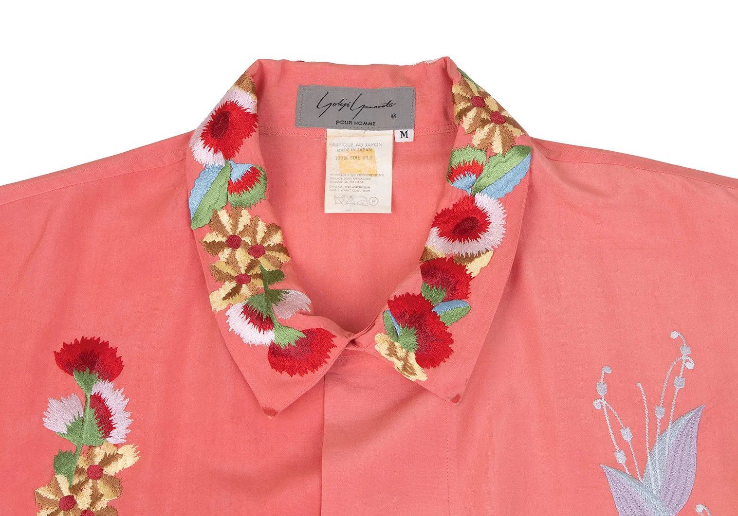 Yohji Yamamoto Yohji Yamamoto Floral Embroidery Silk Shirt Size US M / EU 48-50 / 2 - 5 Thumbnail