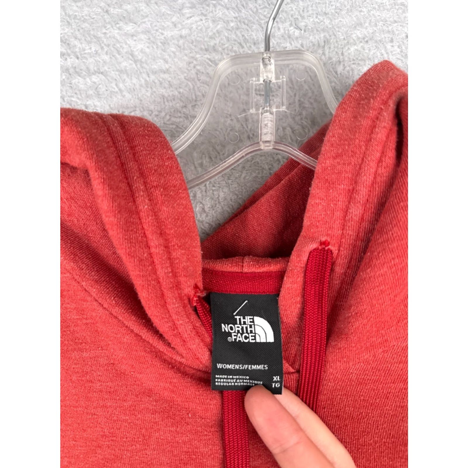 The North Face The North Face Hoodie Womens XL Red Heather Pullover Cotton Blend Logo Pocket Size XL / US 12-14 / IT 48-50 - 7 Thumbnail