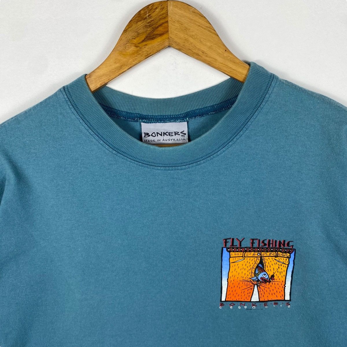 Vintage Vintage 90's Fly Fishing BONKERS CLOTHING Australia Graphic Size US S / EU 44-46 / 1 - 6 Thumbnail
