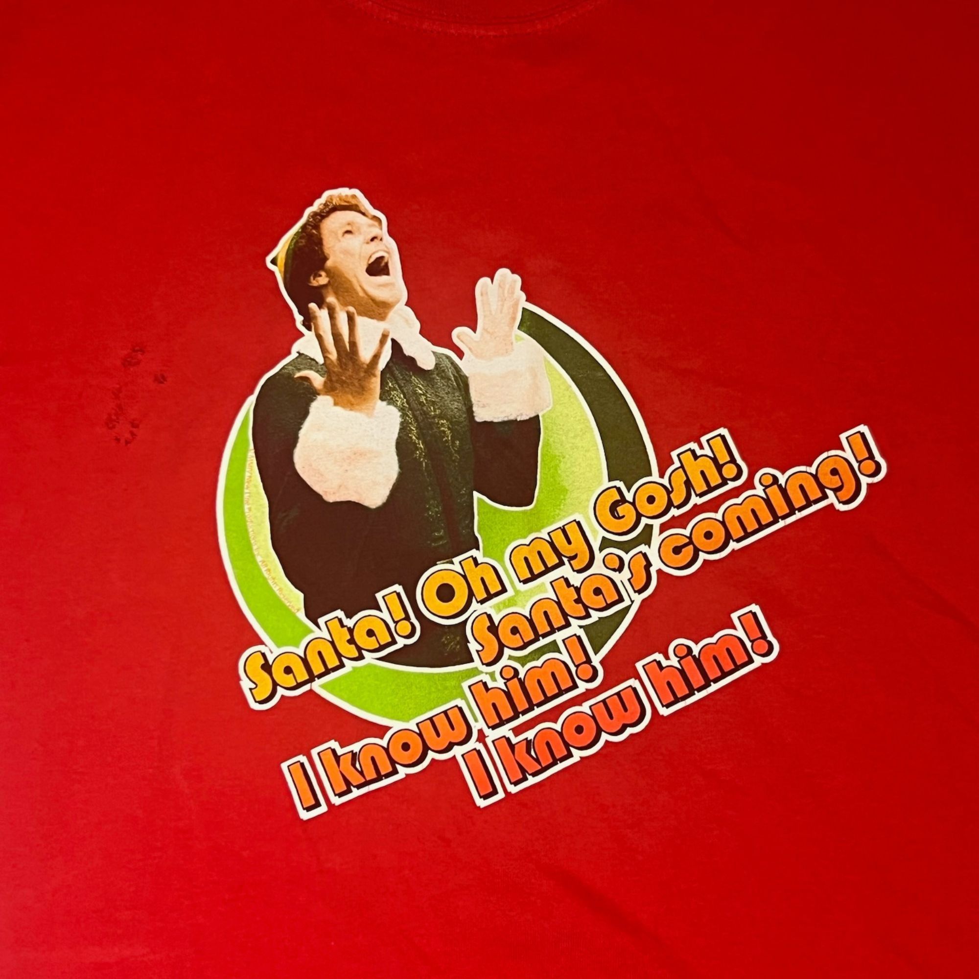 Gildan Vintage Y2K Elf Movie Christmas T-Shirt Red Will Ferrel Sant Size US L / EU 52-54 / 3 - 4 Thumbnail