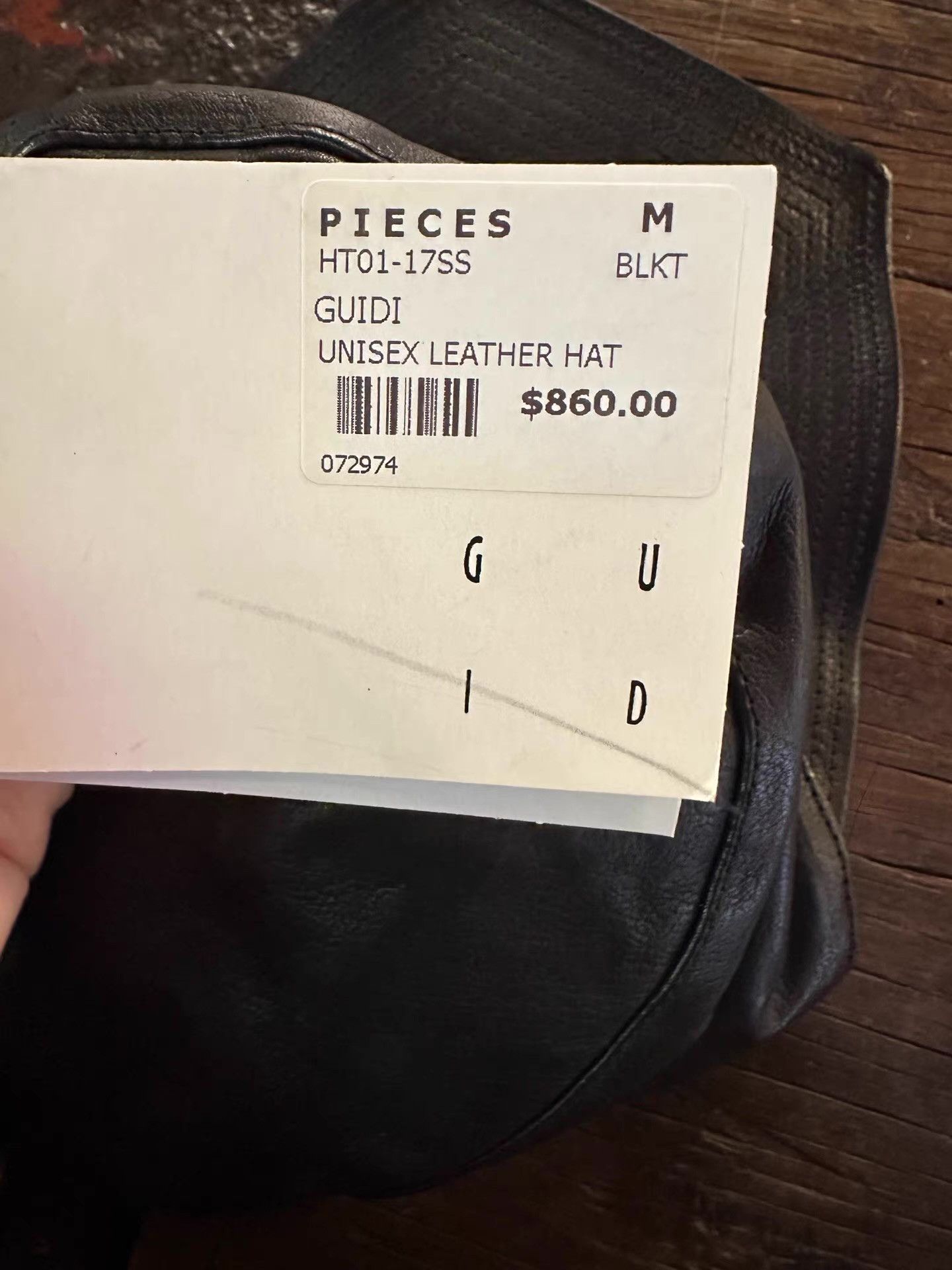Guidi Guidi 17SS Black Kangaroo Leather Baseball Cap Ｑ25 Size ONE SIZE - 5 Thumbnail