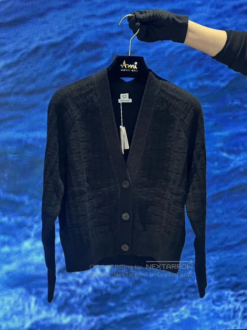 Hermes Hermes Knitted Cardigan Sweater Black Size XXS / US 00 / IT 34 - 1 Thumbnail