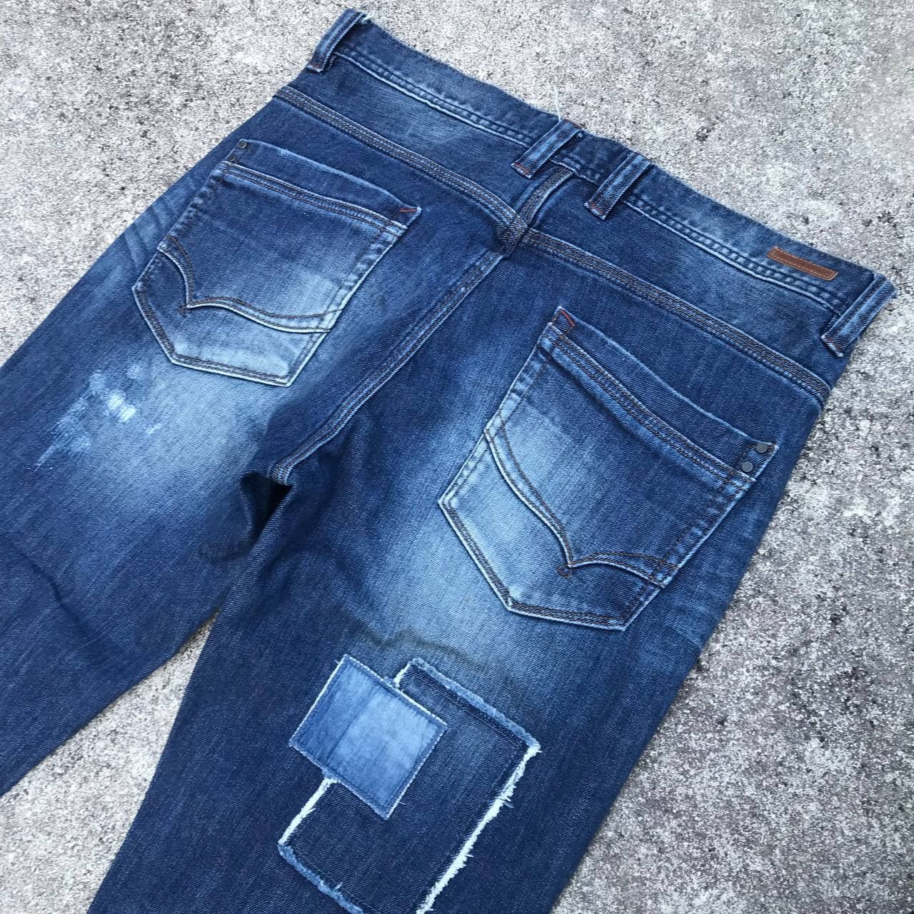 Japanese Brand FLARED NCFM Japan patched distressed tornado mart style Size US 31 - 8 Thumbnail
