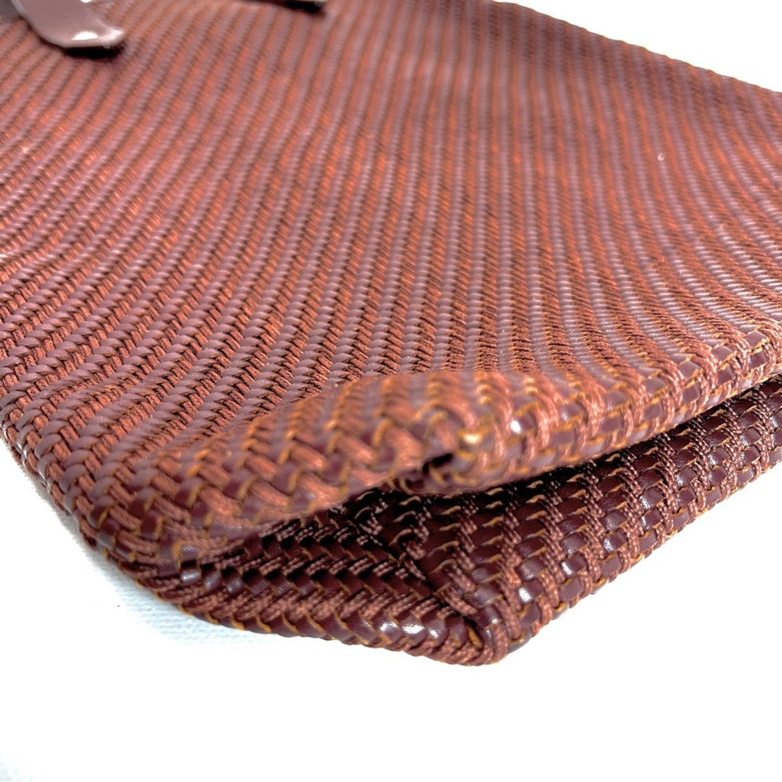 Hermes Hermés Ahmedebad Woven Leather Tote in Burnt Sienna Size ONE SIZE - 13 Thumbnail