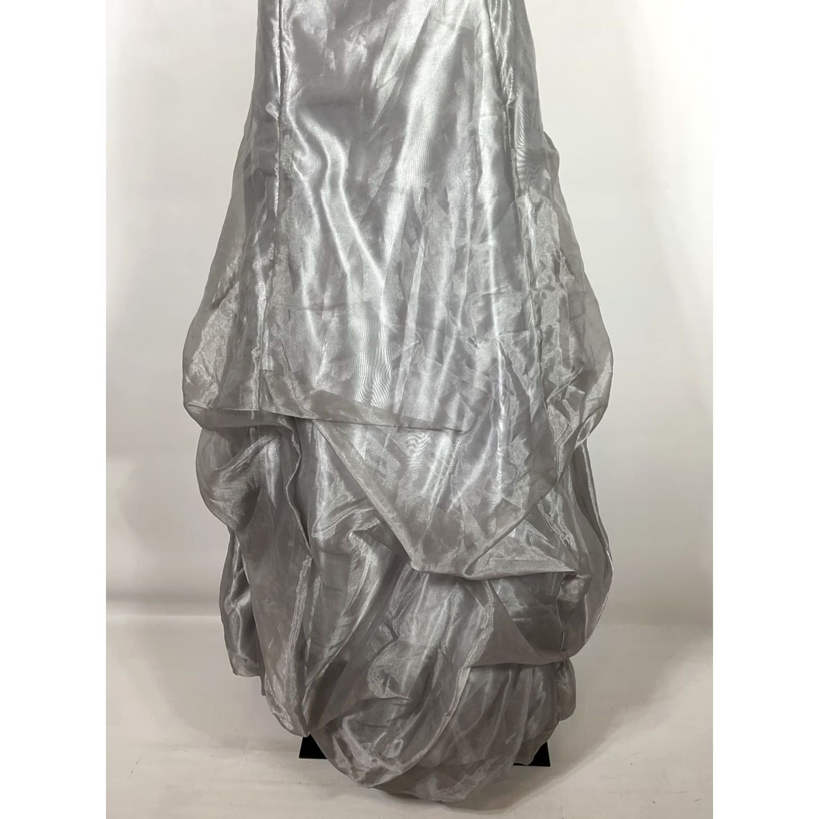 Jessica McClintock VINTAGE Jessica McClintock Gunne Sax Silver Sequin Long Formal Dress Strapless Size M / US 6-8 / IT 42-44 - 5 Thumbnail