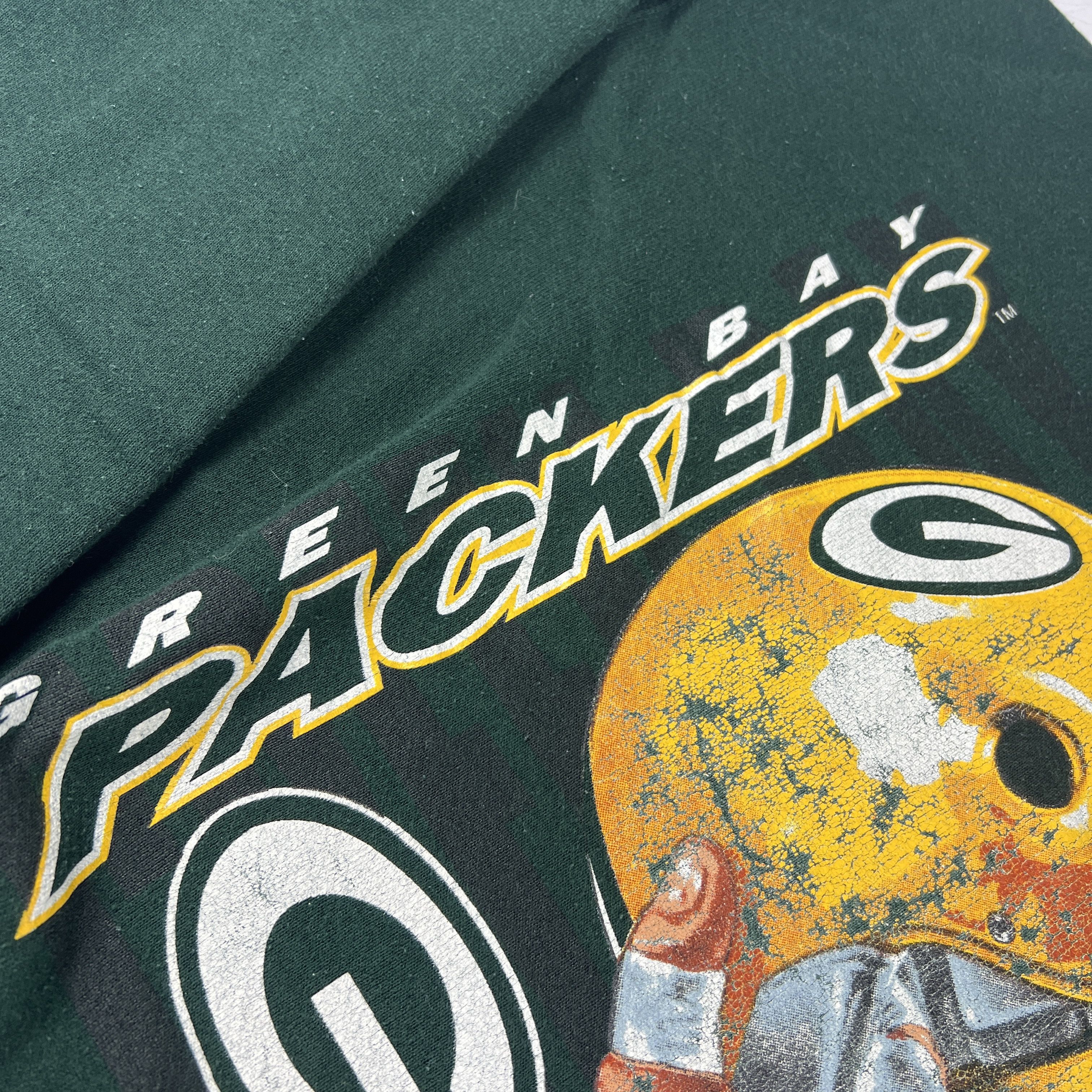 Fruit Of The Loom × NFL × Vintage VTG 90s Green Bay Packers Sweatshirt Green Helmet Crewneck Size US M / EU 48-50 / 2 - 6 Thumbnail