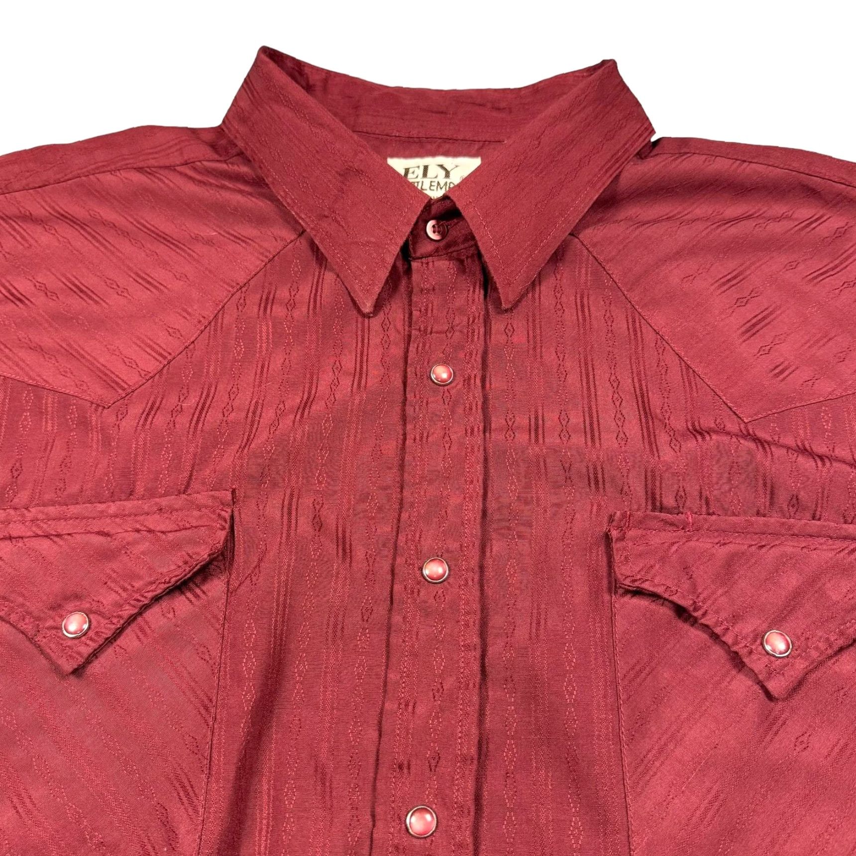Vintage VINTAGE Ely Cattleman Pearl Snap Western Shirt Mens XXL Red Aztec Long Sleeve Shirt Size US XXL / EU 58 / 5 - 2 Thumbnail