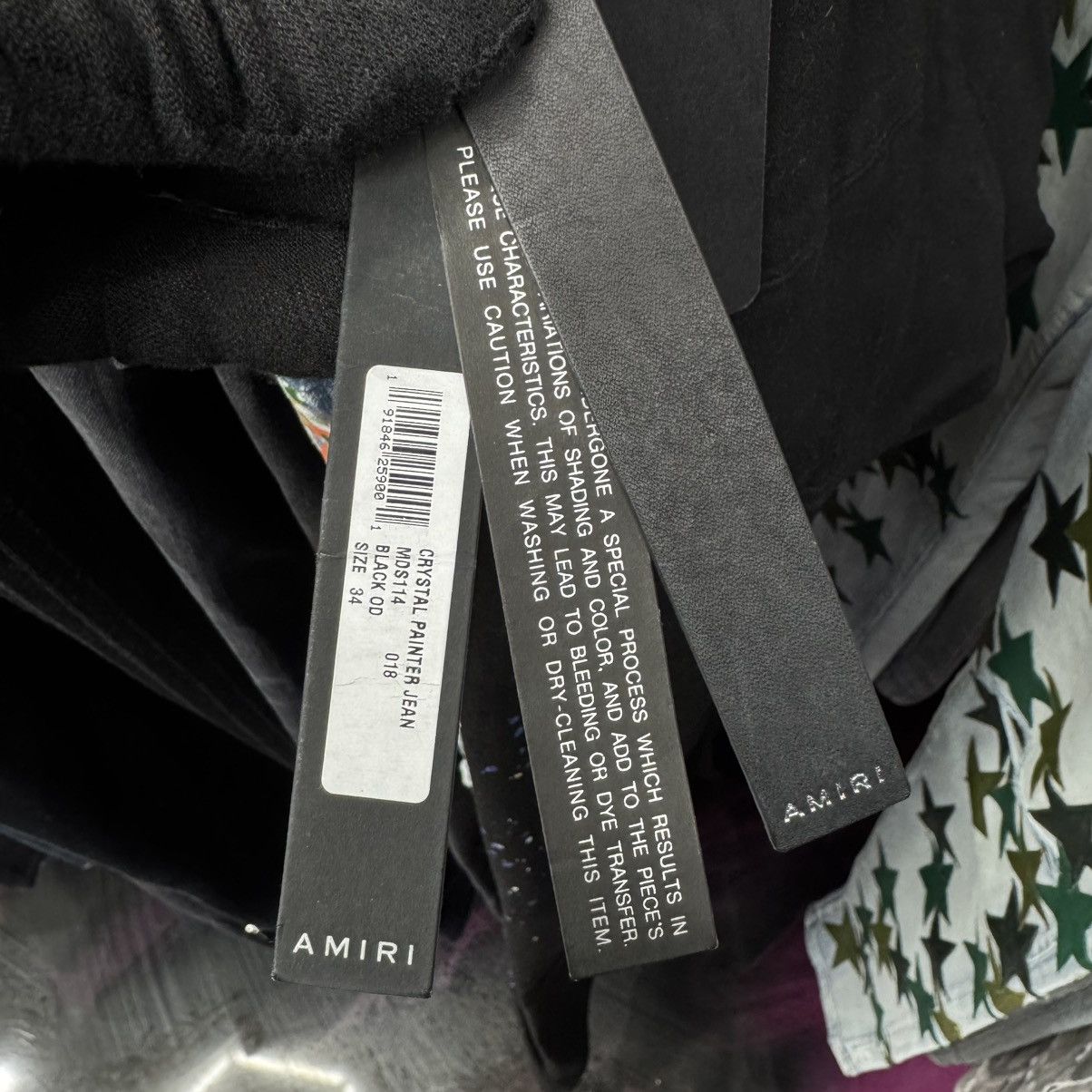 Amiri Amiri Blue Crystal Painter Jeans Black Size US 34 / EU 50 - 14 Thumbnail