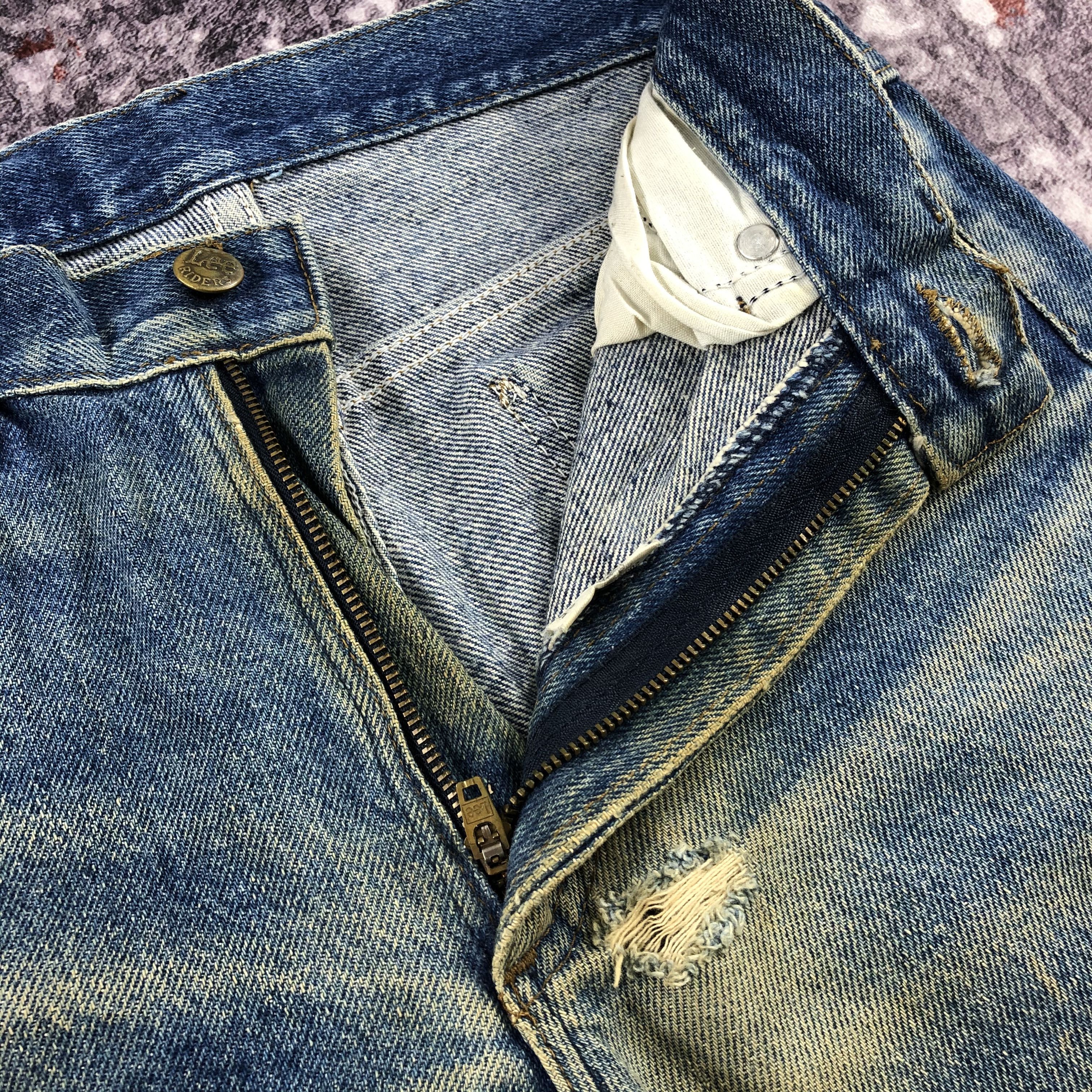 Lee × Vintage 90s Vintage Ripped Lee Jeans-JM2115 Size US 28 / EU 44 - 8 Thumbnail