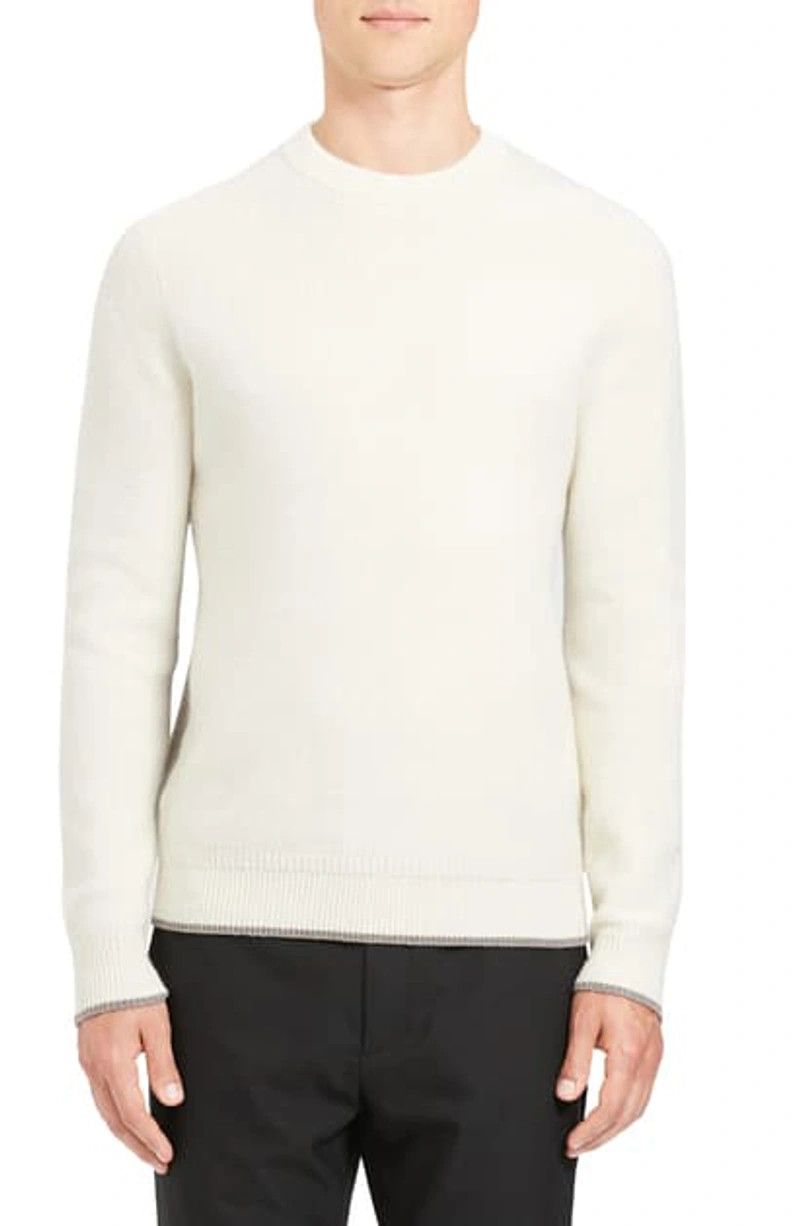 Theory Theory Winlo Crewneck Sweater in Wool-Cashmere in Natural Size US L / EU 52-54 / 3 - 2 Thumbnail