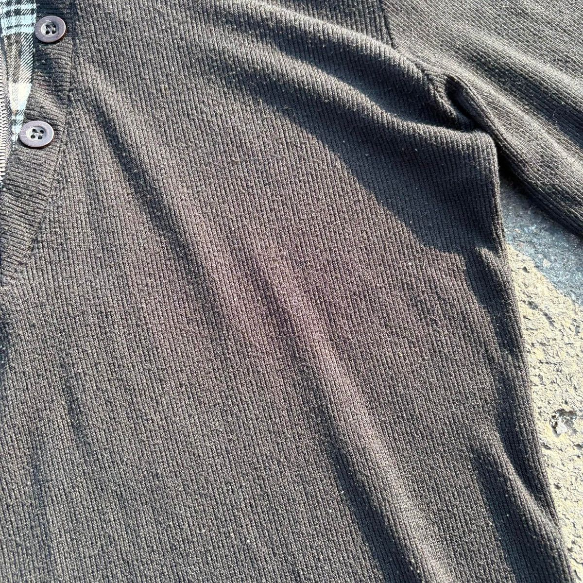 Japanese Brand Layered Henley Long Sleeve Plaid Collar Y2K Casual Top Size US S / EU 44-46 / 1 - 5 Thumbnail