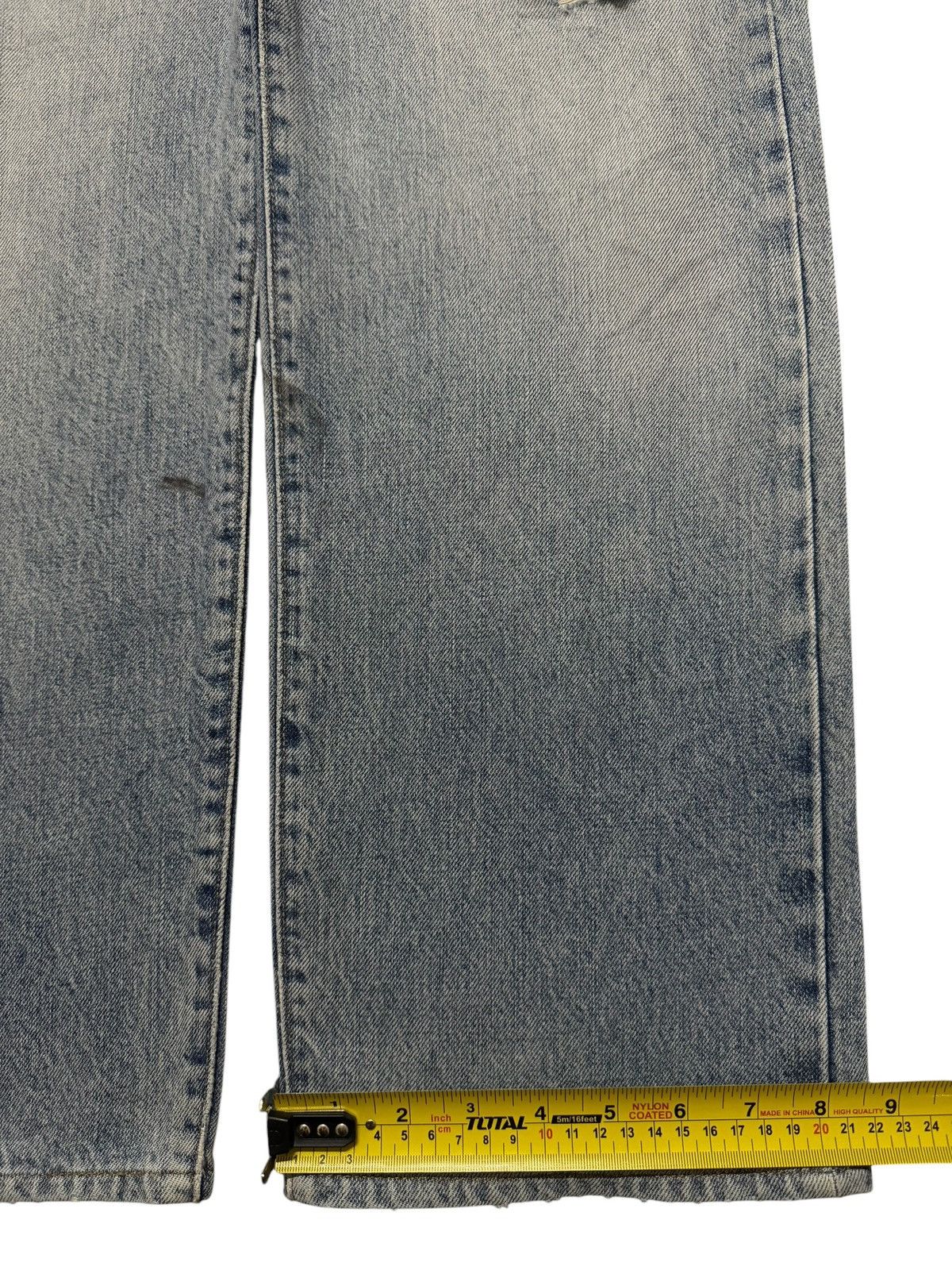 Wrangler Vintage 90s Wrangler Selvedge Faded Wash Distress Wide Leg Size 27" / US 4 / IT 40 - 16 Thumbnail
